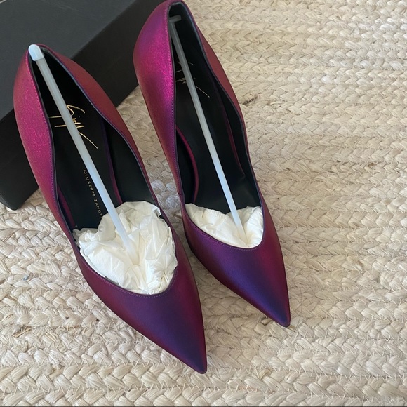 New Giuseppe Zanotti Iridescent Yvette Silk Pumps - Picture 6 of 7